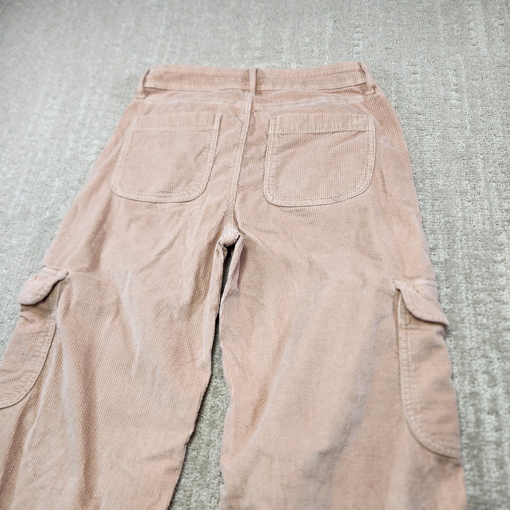 American Eagle Cargo Pants Women 4 Baggy Wide Leg Super High Rise Corduroy Y2K - Picture 9 of 14